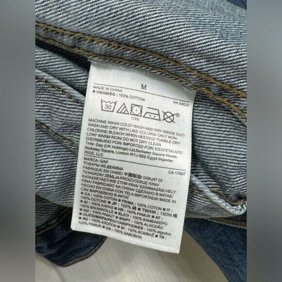 Gap Women’s Medium Wash Blue Denim Jean Jacket Sz M EUC - Picture 7 of 10
